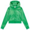 Picture of Juicy Couture Girls Diamante Zip Through Velour Hoodie - Green Bee