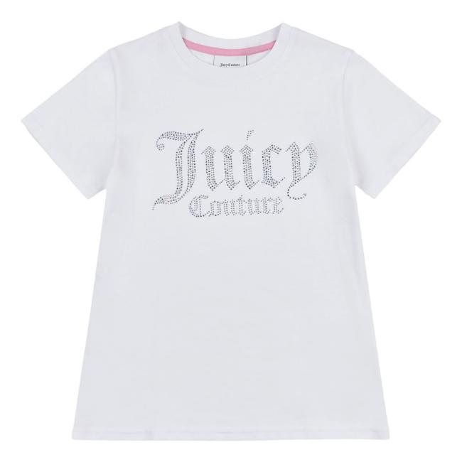 Picture of Juicy Couture Girls Diamante Fitted SS Tee - Bright White