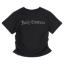 Picture of Juicy Couture Girls Diamante Cropped T-shirt - Black