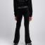 Picture of Juicy Couture Girls Diamante Logo Fold Over Velour Joggers - Black