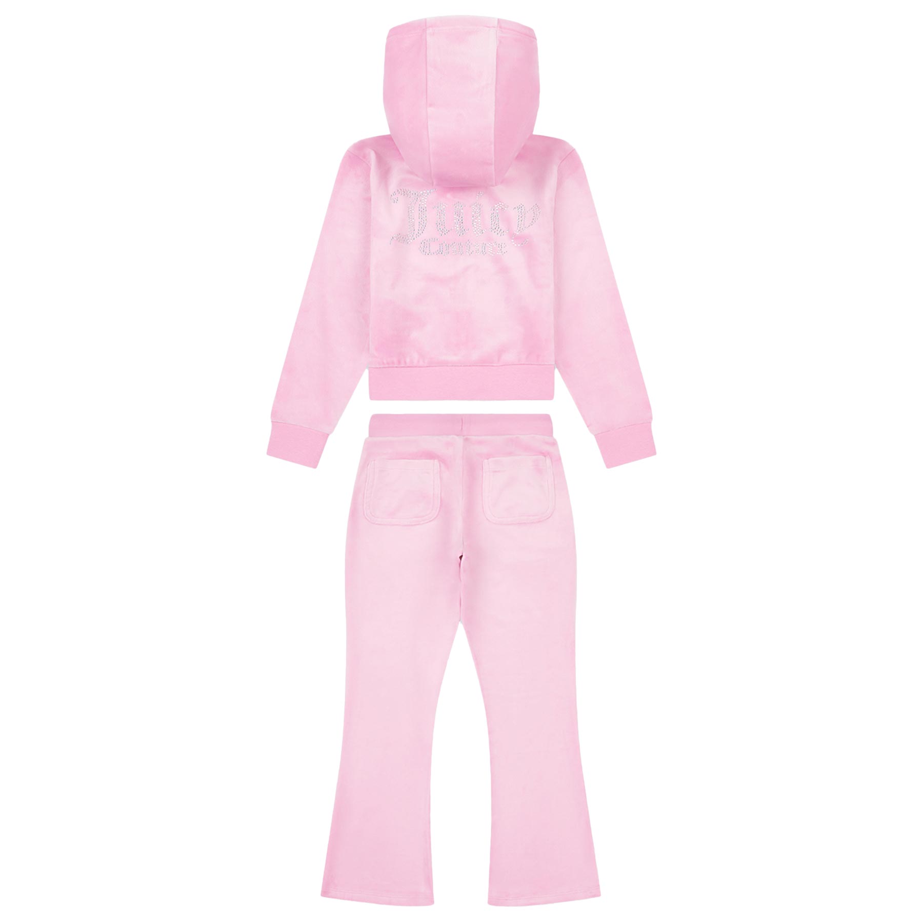 Juicy Couture Little Girls Diamante Zip Through Hoodie Bootcut