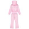 Picture of Juicy Couture Little Girls Diamante Zip Through Hoodie & Bootcut Jogger Set X 2 - Pinky Lilac Chiffon