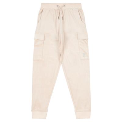 Picture of Juicy Couture Girls Cargo Cuffed Velour Joggers - Gray Morn