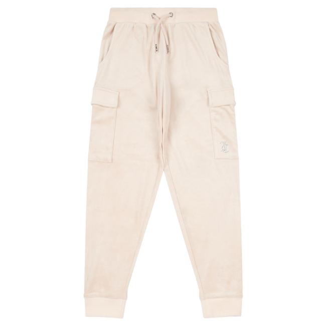 Picture of Juicy Couture Girls Cargo Cuffed Velour Joggers - Gray Morn