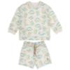Picture of Mayoral Toddler Boys Summer Dinosaur Pullover & Shorts Set  X 2 - White Green