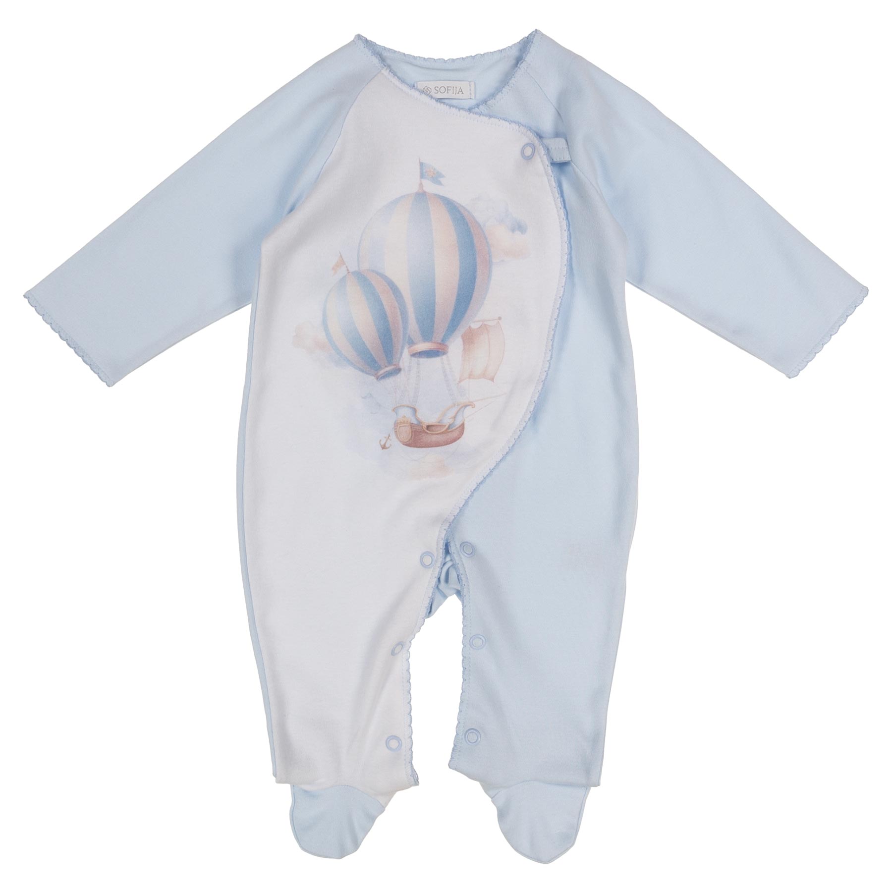 Sofija Baby Boys Milo Babygrow Hat Swaddle Set x White