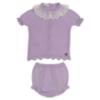 Picture of Juliana Baby Girls Knitted Lace Top & Jampants Set X 2 - Lilac