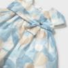 Picture of Mayoral Toddler Girls Summer Cap Sleeve Occasion Dress  -  Blue Beige