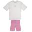 Picture of Juicy Couture Girls Oversized T-shirt & Velour Cycling Short Set X 2 - White Pinky Lilac Chiffon