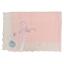 Picture of Juliana Baby Girls Openwork Knit Shawl With Ruffle & Bow - Rosa Pink White