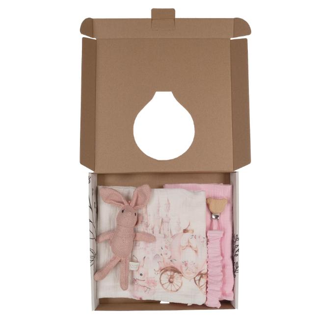 Picture of Jamiks Kids Baby Girl Teona Fairytale Muslin Gift Set X 4 - Pink 