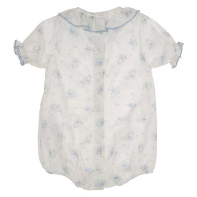 Picture of Rigola Baby Girls Organic Floral Plumetti Romper - Blue Rose