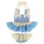 Picture of Ela Confeccion Girls Ruffle Summer Dress Panties Hairbow Set X 3 - Blue Ivory