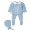 Picture of Mac Ilusion Baby Rich Collection Boys Sweater Bottoms Hat Set X 3 - Blue White 