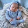 Picture of Mac Ilusion Baby Rich Collection Boys Sweater Bottoms Hat Set X 3 - Blue White 