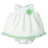 Picture of Mac Ilusion Baby Flashy Collection Girls Lace Dress & Panties Set X 2 - White Green