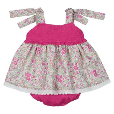 Picture of Mac Ilusion Baby Florid Collection Girls Dress & Panties Set X 2 - Kiss Fuxia 