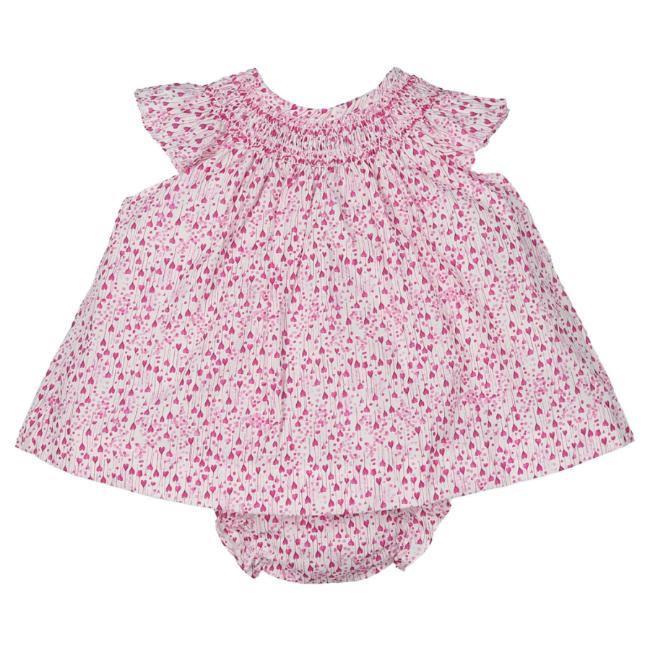 Picture of Mac Ilusion Baby Lovely Collection Girls Heart Print Dress & Panties Set X 2 - Kiss Fuxia