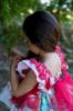 Picture of Ela Confeccion Girls Granada Dress Panties Bonnet Set X 3 - White Blue Red