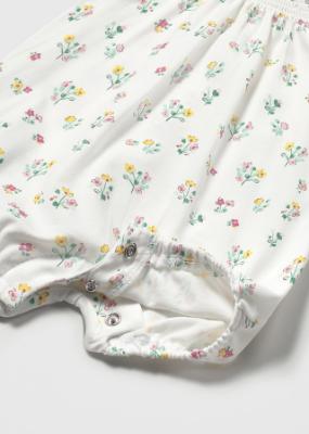 Picture of Mayoral Newborn Girls Vintage Floral Romper - Jade Floral Print