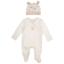 Picture of Mayoral Newborn Boys Maternity Babygrow Hat Bib Gift Set X 3 - Beige
