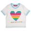 Picture of Agatha Ruiz De La Prada Nice Jersey Applique Heart T-shirt - White Multi