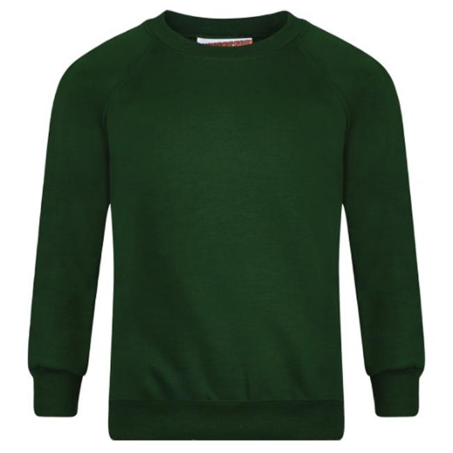 Picture of Schoolwear Unisex Crew Neck Sweatshirt - Bottle Green