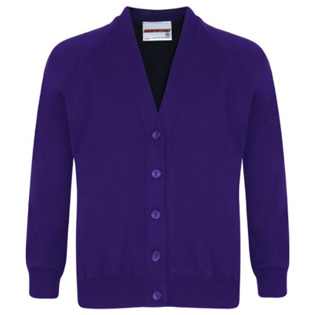 Picture of PRE ORDER Schoolwear Girls Sweatshirt Cardigan - Purple