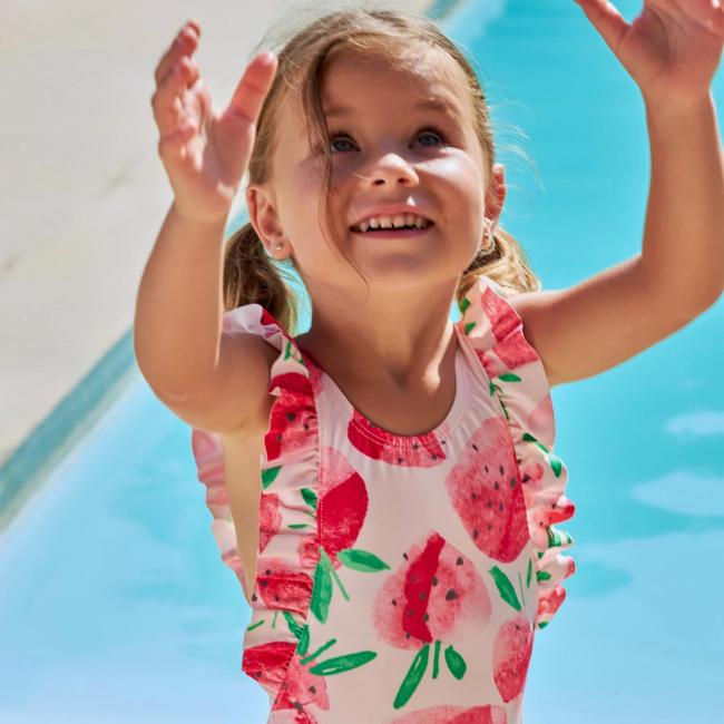 Picture of Tutto Piccolo Summer Strawberry Collection Girls Swimsuit - Fuschia