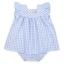 Picture of Rapife Summer Girls Gingham Dress & Panties Set - White Sky Blue 