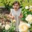 Picture of Rapife Summer Girls Gingham Ruffle Bodice Dress - White Beige