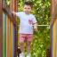 Picture of Rapife Summer Boys Gingham Shorts & T-shirt Set - White Red