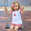 Picture of Rapife Summer Girls Cherry Tunic & Ruffle Shorts Set - White Red Gingham