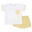 Picture of Rapife Summer Boys Top & Stripe Shorts Set - White Yellow