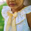 Picture of Rapife Summer Girls Ruffle Embroidered Dress  - White Yellow
