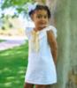 Picture of Rapife Summer Girls Ruffle Embroidered Dress  - White Yellow