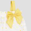 Picture of Rapife Summer Baby Girls Ruffle Embroidered Daisies Romper - White Yellow