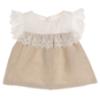 Picture of Rapife Summer Baby Girls Lace Bodice Top & Bloomer Set X 2 - Ivory Beige 