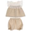 Picture of Rapife Summer Baby Girls Lace Bodice Top & Bloomer Set X 2 - Ivory Beige 
