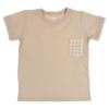 Picture of Rapife Summer Boys Gingham Pocket Top & Gingham Shorts Set - Beige