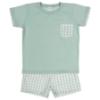 Picture of Rapife Summer Boys Gingham Pocket Top & Gingham Shorts Set - Sage Green