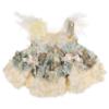Picture of Ela Confeccion Girls Blanca Dress Panties Bonnet Set X 3 - Ivory Blue 
