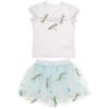 Picture of Daga Girls Dragonflies Top & Embroidered Tulle Skirt Set X 2  - White Blue
