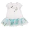Picture of Daga Girls Dragonflies Tulle Hem Drop Waist Dress  - White Blue