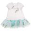 Picture of Daga Girls Dragonflies Tulle Hem Drop Waist Dress - White Blue