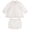 Picture of Sarah Louise Baby Girls Embroidered Jampant 2 Piece Set - White Pink 