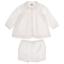 Picture of Sarah Louise Baby Girls Embroidered Jampant 2 Piece Set - White Pink