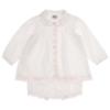 Picture of Sarah Louise Baby Girls Embroidered Jampant 2 Piece Set - White Pink 