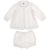 Picture of Sarah Louise Baby Girls Embroidered Jampant 2 Piece Set - White Pale Blue