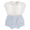 Picture of Sarah Louise Baby Girls Embroidered Jampant Set X 2 - White Pale Blue 
